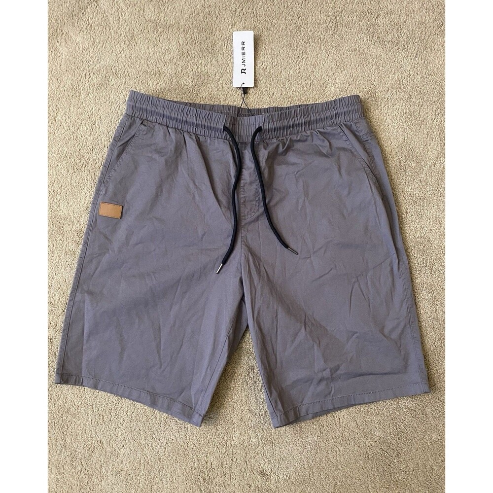 JMIERR Mens Shorts Cotton Drawstring Summer Beach Stretch Size 38